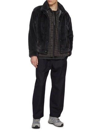 Figure View - Click To Enlarge - KRUF - Reversible Sheared Puffer Jacket
