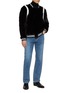 Figure View - Click To Enlarge - KRUF - Contrast Trimmed Mink Fur Leather Bomber Jacket