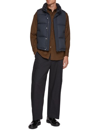 Figure View - Click To Enlarge - KRUF - Mink Fur Inner Collar Down Vest