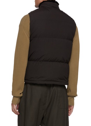 Back View - Click To Enlarge - KRUF - Mink Fur Inner Collar Down Vest