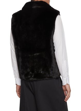 Back View - Click To Enlarge - KRUF - Mink Fur Leather Biker Vest