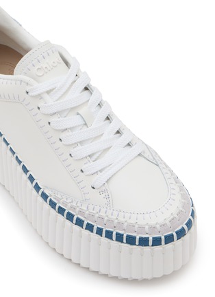 Detail View - Click To Enlarge - CHLOÉ - Nama Leather Platform Sneakers