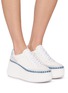 Figure View - Click To Enlarge - CHLOÉ - Nama Leather Platform Sneakers