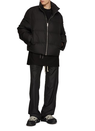 Figure View - Click To Enlarge - RICK OWENS  - Back Neck Zip Quilted Down Jacket