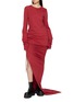 Figure View - Click To Enlarge - RICK OWENS  - X Moncler Adjustable Side Split Cotton Skirt