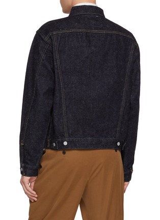 Back View - Click To Enlarge - NEW MANUAL - #019 LV Dark Wash Trucker Jacket