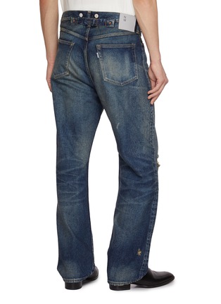 Back View - Click To Enlarge - NEW MANUAL - #002 1942 LV Moustache Effect Dark Wash Jeans