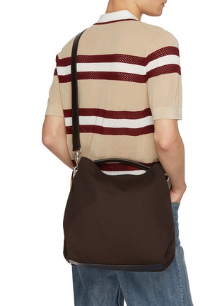 Front View - Click To Enlarge - DRIES VAN NOTEN - Grip Medium Suede Tote Bag