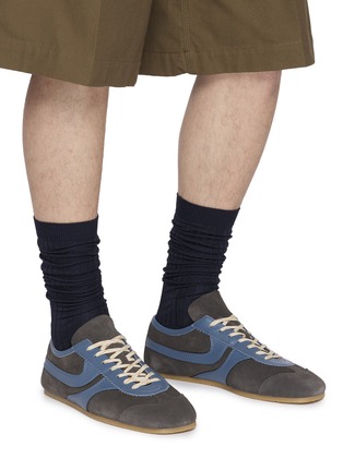 Figure View - Click To Enlarge - DRIES VAN NOTEN - Dustin Leather Suede Men's Sneakers