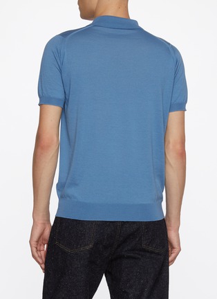 Back View - Click To Enlarge - JOHN SMEDLEY - Wool Cotton Polo Shirt