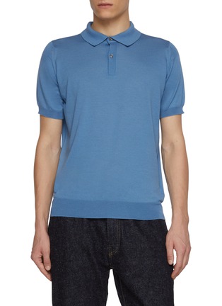 Main View - Click To Enlarge - JOHN SMEDLEY - Wool Cotton Polo Shirt