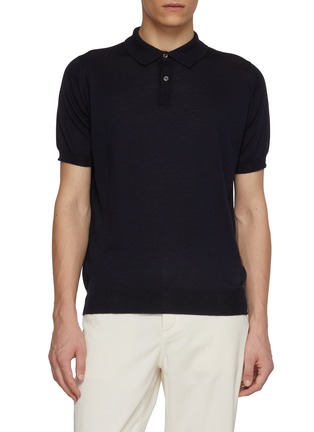 Main View - Click To Enlarge - JOHN SMEDLEY - Wool Cotton Polo Shirt