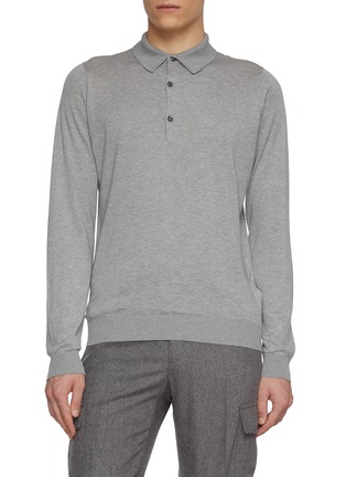 Main View - Click To Enlarge - JOHN SMEDLEY - Sea Island Cotton Polo Shirt