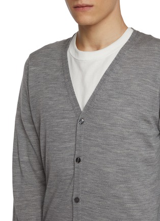  - JOHN SMEDLEY - V-Neck Button Up Merino Wool Cardigan