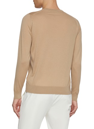 Back View - Click To Enlarge - JOHN SMEDLEY - Crewneck Cotton Cashmere Sweater