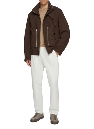 Figure View - Click To Enlarge - JOHN SMEDLEY - Crewneck Cotton Cashmere Sweater