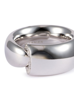 Detail View - Click To Enlarge - VHERNIER - Calla The One 18K White Gold Diamond Ring — EU 52