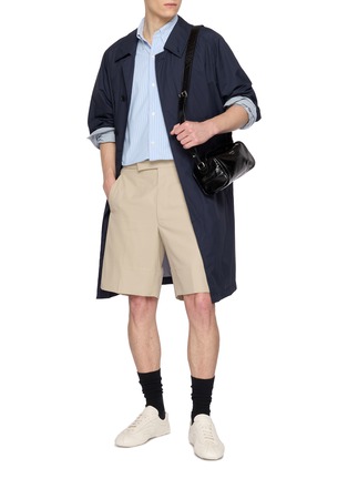 Figure View - Click To Enlarge - PRADA - Tailored Cotton Shorts
