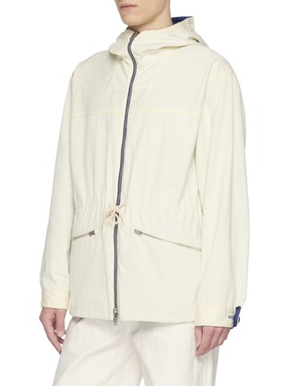 Detail View - Click To Enlarge - PRADA - Reversible Symbole Hooded Re-Nylon Cotton Windbreaker
