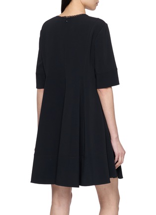 Back View - Click To Enlarge - CHLOÉ - Scalloped Trim Skater Dress