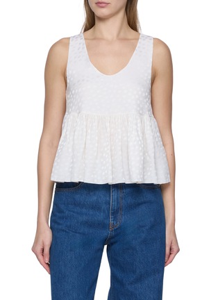 Main View - Click To Enlarge - CHLOÉ - Sleeveless Jacquard Peplum Top