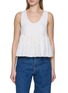 CHLOÉ Sleeveless Jacquard Peplum Top
