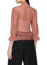 Back View - Click To Enlarge - CHLOÉ - Ruffled High Neck Puff Sleeve Knit Sweater