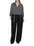 Figure View - Click To Enlarge - CHLOÉ - Ruffled Polka Dot Jacquard Silk Blouse