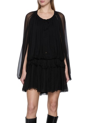 Main View - Click To Enlarge - CHLOÉ - Silk Mini Cape Dress