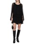 Figure View - Click To Enlarge - CHLOÉ - Silk Mini Cape Dress