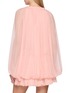 Back View - Click To Enlarge - CHLOÉ - Gathered Ruffled Silk Mini Cape Dress