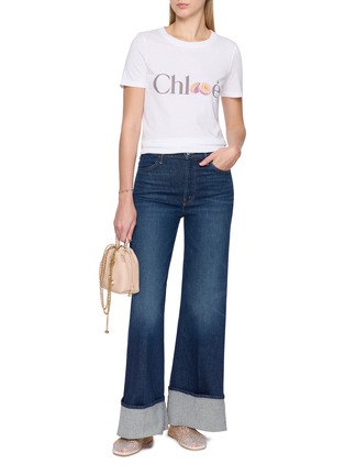 Figure View - Click To Enlarge - CHLOÉ - Logo Passionfruit Print Cotton Jersey T-Shirt