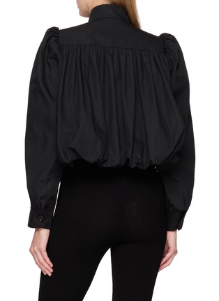 Back View - Click To Enlarge - CHLOÉ - High Neck Puffed Sleeve Bubble Hem Jacket