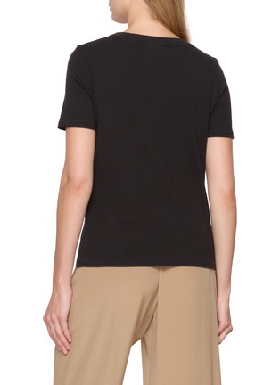 Back View - Click To Enlarge - CHLOÉ - Logo Flamingo Print Cotton Jersey T-Shirt