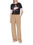 Figure View - Click To Enlarge - CHLOÉ - Logo Flamingo Print Cotton Jersey T-Shirt