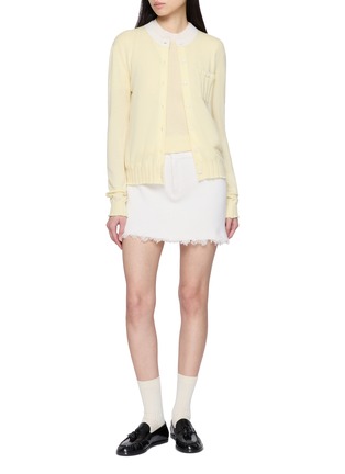 Figure View - Click To Enlarge - BARRIE - Summer Flat Ribs Knit Cardigan