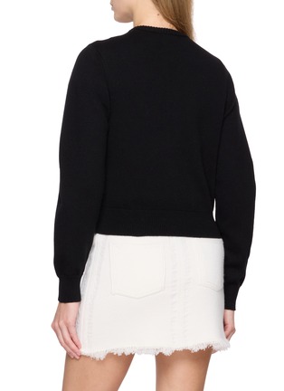 Back View - Click To Enlarge - BARRIE - Mismatch Buttons Cotton Cashmere Cardigan