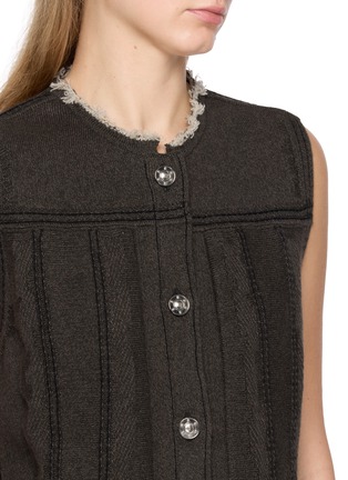  - BARRIE - Fringed Button Up Vest
