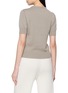 Back View - Click To Enlarge - BARRIE - Short Sleeve Mismatch Button Cashmere Cotton Knit Top