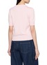 Back View - Click To Enlarge - BARRIE - Short Sleeve Mismatch Button Cashmere Cotton Knit Top