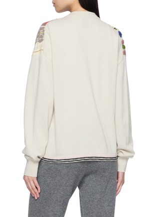 Back View - Click To Enlarge - BARRIE - Vibrant Stripe Cashmere Knit Cardigan