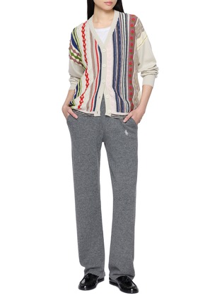 Figure View - Click To Enlarge - BARRIE - Vibrant Stripe Cashmere Knit Cardigan
