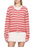 BARRIE Striped Knit Cardigan