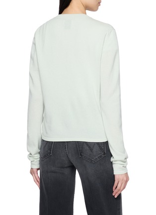 Back View - Click To Enlarge - BARRIE - Shift Pattern Cashmere Knit Cardigan