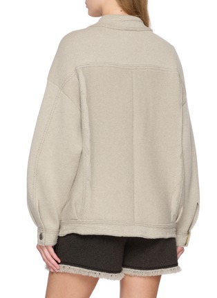 Back View - Click To Enlarge - BARRIE - Oversized Light Wash Denim Jacket