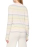 Back View - Click To Enlarge - BARRIE - Thistle Logo Stripe Cashmere Knit Sweater