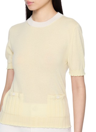  - BARRIE - Short Sleeve Summer Flat Ribs Knit Top