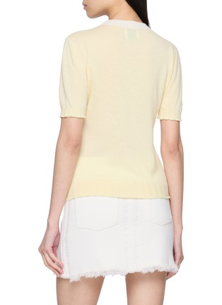 Back View - Click To Enlarge - BARRIE - Short Sleeve Summer Flat Ribs Knit Top