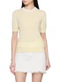 Main View - Click To Enlarge - BARRIE - Short Sleeve Summer Flat Ribs Knit Top