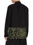 Back View - Click To Enlarge - DRIES VAN NOTEN - Long Sleeve Flower Outline Dot Cotton Poplin Shirt